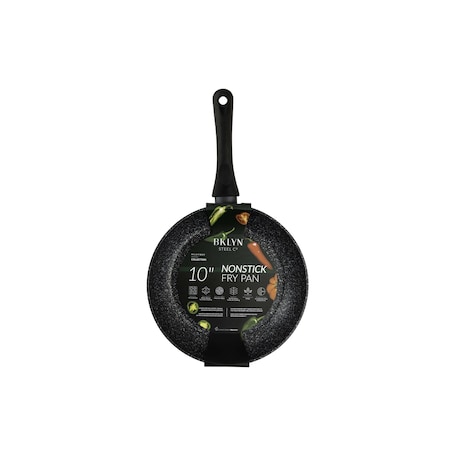 Bklyn Steel Co. 10in MILKY WAY Aluminum Forged Silicone Handle Frypan - Black 30237